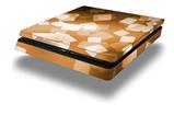 Vinyl Decal Skin Wrap compatible with Sony PlayStation 4 Slim Console Bokeh Squared Orange (PS4 NOT INCLUDED)