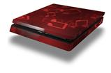 Vinyl Decal Skin Wrap compatible with Sony PlayStation 4 Slim Console Bokeh Music Red (PS4 NOT INCLUDED)