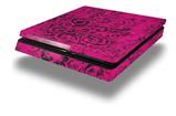Vinyl Decal Skin Wrap compatible with Sony PlayStation 4 Slim Console Folder Doodles Fuchsia (PS4 NOT INCLUDED)