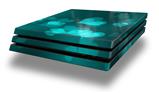 Vinyl Decal Skin Wrap compatible with Sony PlayStation 4 Pro Console Bokeh Hearts Neon Teal (PS4 NOT INCLUDED)