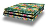 Vinyl Decal Skin Wrap compatible with Sony PlayStation 4 Pro Console Beach Flowers 02 Seafoam Green (PS4 NOT INCLUDED)