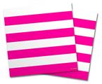 WraptorSkinz Vinyl Craft Cutter Designer 12x12 Sheets Psycho Stripes Hot Pink and White - 2 Pack