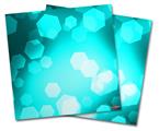 WraptorSkinz Vinyl Craft Cutter Designer 12x12 Sheets Bokeh Hex Neon Teal - 2 Pack