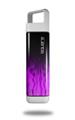 Skin Decal Wrap for Clean Bottle Square Titan Plastic 25oz Fire Flames Purple (BOTTLE NOT INCLUDED)