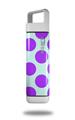 Skin Decal Wrap for Clean Bottle Square Titan Plastic 25oz Kearas Polka Dots Purple And Blue (BOTTLE NOT INCLUDED)