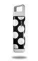 Skin Decal Wrap for Clean Bottle Square Titan Plastic 25oz Kearas Polka Dots White On Black (BOTTLE NOT INCLUDED)