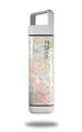 Skin Decal Wrap for Clean Bottle Square Titan Plastic 25oz Flowers Pattern 02 (BOTTLE NOT INCLUDED)