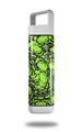 Skin Decal Wrap for Clean Bottle Square Titan Plastic 25oz Scattered Skulls Neon Green (BOTTLE NOT INCLUDED)