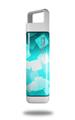 Skin Decal Wrap for Clean Bottle Square Titan Plastic 25oz Bokeh Squared Neon Teal (BOTTLE NOT INCLUDED)