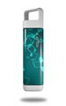 Skin Decal Wrap for Clean Bottle Square Titan Plastic 25oz Bokeh Music Neon Teal (BOTTLE NOT INCLUDED)