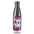 Skin Decal Wrap for RTIC Water Bottle 17oz Cartoon Skull Pink (BOTTLE NOT INCLUDED)