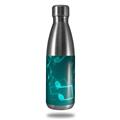 Skin Decal Wrap for RTIC Water Bottle 17oz Bokeh Music Neon Teal (BOTTLE NOT INCLUDED)