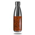 Skin Decal Wrap for RTIC Water Bottle 17oz Folder Doodles Burnt Orange (BOTTLE NOT INCLUDED)