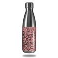 Skin Decal Wrap for RTIC Water Bottle 17oz Folder Doodles Pink (BOTTLE NOT INCLUDED)