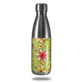 Skin Decal Wrap for RTIC Water Bottle 17oz Beach Flowers Sage Green (BOTTLE NOT INCLUDED)