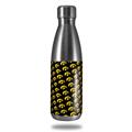 Skin Decal Wrap for RTIC Water Bottle 17oz Iowa Hawkeyes Tigerhawk Tiled 06 Gold on Black (BOTTLE NOT INCLUDED)