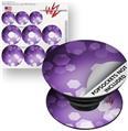 Decal Style Vinyl Skin Wrap 3 Pack for PopSockets Bokeh Hex Purple (POPSOCKET NOT INCLUDED)
