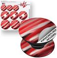 Decal Style Vinyl Skin Wrap 3 Pack for PopSockets Paint Blend Red (POPSOCKET NOT INCLUDED)