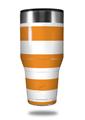 Skin Decal Wrap for Walmart Ozark Trail Tumblers 40oz Psycho Stripes Orange and White (TUMBLER NOT INCLUDED) by WraptorSkinz