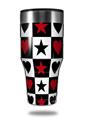 Skin Decal Wrap for Walmart Ozark Trail Tumblers 40oz Hearts and Stars Red (TUMBLER NOT INCLUDED) by WraptorSkinz
