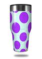 Skin Decal Wrap for Walmart Ozark Trail Tumblers 40oz Kearas Polka Dots Purple And Blue (TUMBLER NOT INCLUDED) by WraptorSkinz