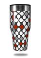 Skin Decal Wrap for Walmart Ozark Trail Tumblers 40oz Locknodes 05 Red Dark (TUMBLER NOT INCLUDED) by WraptorSkinz
