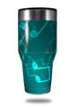 Skin Decal Wrap for Walmart Ozark Trail Tumblers 40oz Bokeh Music Neon Teal (TUMBLER NOT INCLUDED) by WraptorSkinz