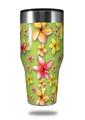 Skin Decal Wrap for Walmart Ozark Trail Tumblers 40oz Beach Flowers Sage Green (TUMBLER NOT INCLUDED) by WraptorSkinz