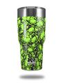 Skin Decal Wrap for K2 Element Tumbler 30oz - Scattered Skulls Neon Green (TUMBLER NOT INCLUDED) by WraptorSkinz
