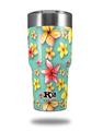 Skin Decal Wrap for K2 Element Tumbler 30oz - Beach Flowers Seafoam Green (TUMBLER NOT INCLUDED) by WraptorSkinz
