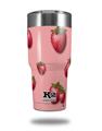 Skin Decal Wrap for K2 Element Tumbler 30oz - Strawberries on Pink (TUMBLER NOT INCLUDED) by WraptorSkinz