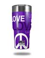 Skin Decal Wrap for K2 Element Tumbler 30oz - Love and Peace Purple (TUMBLER NOT INCLUDED) by WraptorSkinz