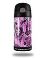 Skin Decal Wrap for Thermos Funtainer 12oz Bottle Scene Kid Sketches Pink (BOTTLE NOT INCLUDED) by WraptorSkinz