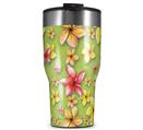 WraptorSkinz Skin Wrap compatible with 2017 and newer RTIC Tumblers 30oz Beach Flowers Sage Green (TUMBLER NOT INCLUDED)