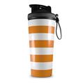 Skin Wrap Decal for IceShaker 2nd Gen 26oz Psycho Stripes Orange and White (SHAKER NOT INCLUDED)