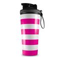 Skin Wrap Decal for IceShaker 2nd Gen 26oz Psycho Stripes Hot Pink and White (SHAKER NOT INCLUDED)