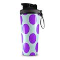 Skin Wrap Decal for IceShaker 2nd Gen 26oz Kearas Polka Dots Purple And Blue (SHAKER NOT INCLUDED)