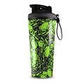 Skin Wrap Decal for IceShaker 2nd Gen 26oz Scattered Skulls Neon Green (SHAKER NOT INCLUDED)