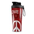 Skin Wrap Decal for IceShaker 2nd Gen 26oz Love and Peace Red (SHAKER NOT INCLUDED)