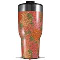 Skin Wrap Decal for 2017 RTIC Tumblers 40oz Flowers Pattern Roses 06 (TUMBLER NOT INCLUDED)