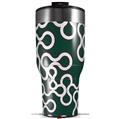 Skin Wrap Decal for 2017 RTIC Tumblers 40oz Locknodes 03 Hunter Green (TUMBLER NOT INCLUDED)