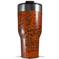 Skin Wrap Decal for 2017 RTIC Tumblers 40oz Folder Doodles Burnt Orange (TUMBLER NOT INCLUDED)