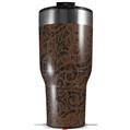 Skin Wrap Decal for 2017 RTIC Tumblers 40oz Folder Doodles Chocolate Brown (TUMBLER NOT INCLUDED)