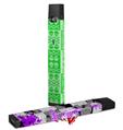 Skin Decal Wrap 2 Pack for Juul Vapes Skull And Crossbones Pattern Green JUUL NOT INCLUDED