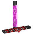 Skin Decal Wrap 2 Pack for Juul Vapes Skull And Crossbones Pattern Pink JUUL NOT INCLUDED