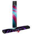 Skin Decal Wrap 2 Pack for Juul Vapes Two Tone Waves Neon Teal Hot Pink JUUL NOT INCLUDED