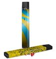Skin Decal Wrap 2 Pack for Juul Vapes Two Tone Waves Yellow Teal JUUL NOT INCLUDED