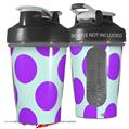 Decal Style Skin Wrap works with Blender Bottle 20oz Kearas Polka Dots Purple And Blue (BOTTLE NOT INCLUDED)