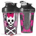 Decal Style Skin Wrap works with Blender Bottle 20oz Princess Skull Heart Pink (BOTTLE NOT INCLUDED)