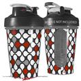 Decal Style Skin Wrap works with Blender Bottle 20oz Locknodes 05 Red Dark (BOTTLE NOT INCLUDED)